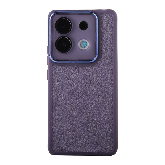 Θήκη για Xiaomi Redmi Note 13 Pro 5G, Glittery Powder, μωβ + 9H tempered glass