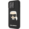 Karl Lagerfeld Θήκη για iPhone 13 Pro, 3D Rubber Karl's Head, μαύρη