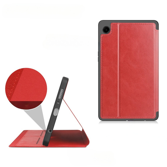 Θήκη για Samsung Galaxy Tab A9, Business Card, κόκκινη