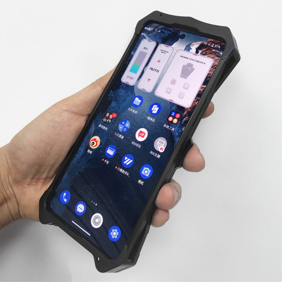 Θωρακισμένη θήκη για OnePlus 12 5G, Aluminum Alloy, μαύρη