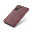 θήκη CASEME για Samsung Galaxy S22 5G, Leather Wallet Case, κόκκινη