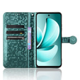 θήκη πτερύγιο για Realme C71, Wallet Rhombus, πράσινη