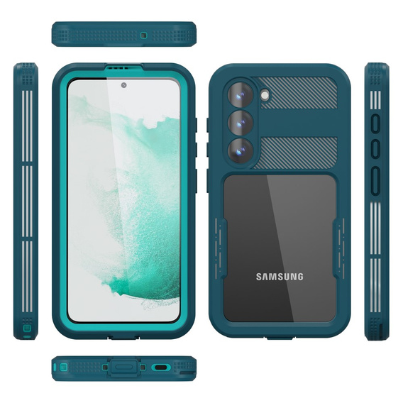 Αδιάβροχη θήκη IP68 για το Samsung Galaxy S23 Plus, πράσινη