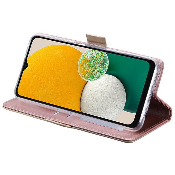 θήκη πτερύγιο για Samsung Galaxy A54 5G, Wallet Pocket Zipper Lace, ροζ