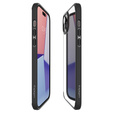θήκη Spigen για iPhone 15, Ultra Hybrid, μαύρη + μετριασμένο γυαλί 9H