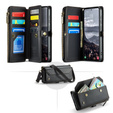 θήκη CASEME για Samsung Galaxy S24 FE, RFID Leather Wallet, με λουράκι ώμου, μαύρη