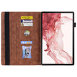 θήκη για Samsung Galaxy Tab S10 FE+ Plus, Classic, με υποδοχή γραφίδας, καφέ