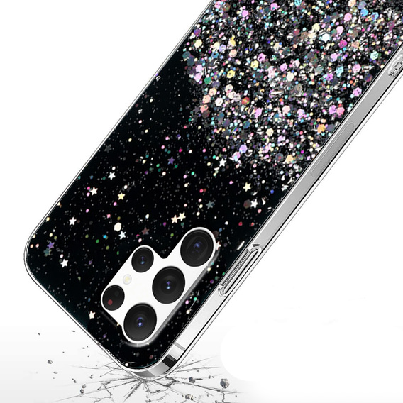 Θήκη για Samsung Galaxy S22 Ultra 5G, Glittery, μαύρη