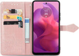 Θήκη με πτερύγιο για Motorola Moto E14, Mandala, ροζ