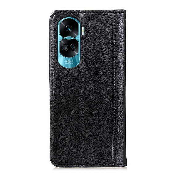 Θήκη για Honor 90 Lite 5G, Wallet Litchi Leather, μαύρη