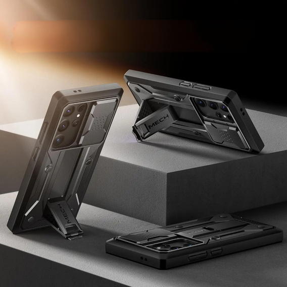 Ανθεκτική θήκη για Samsung Galaxy S25 Ultra – Tongate MECH Series Clip, Μαύρο