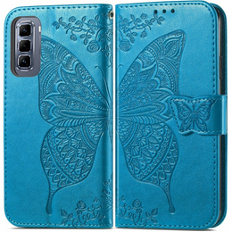 Θήκη με πτερύγιο για Infinix Hot 50 Pro+ 4G, Butterfly, μπλε