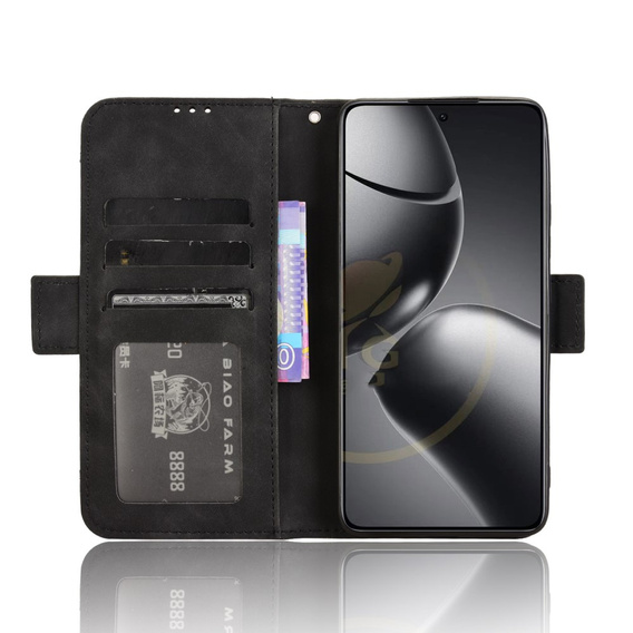 Θήκη με πτερύγιο για Xiaomi 14T, Card Slot, μαύρη