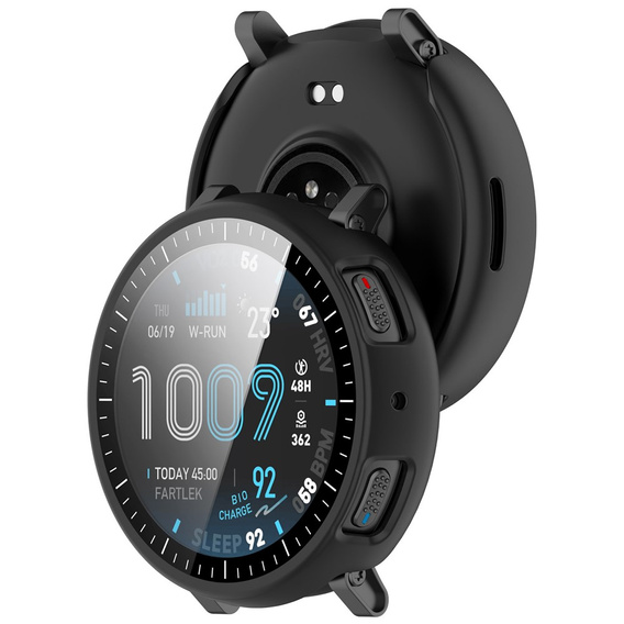 2 σε 1 Θήκη + Γυαλί για Amazfit Active Max, μαύρο