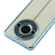 Η θήκη για το Realme 11 Pro 5G / Pro+ 5G, Electroplating Frame, διαφανής / μπλε