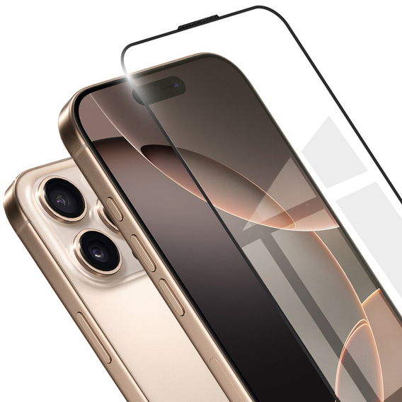 Μετριασμένο γυαλί 3D για iPhone 16 Pro Max, μαύρη