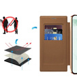 Θήκη με πτερύγιο για Samsung Galaxy S22 Ultra 5G, RFID Wallet MagSafe CamShield, καφέ