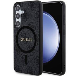 GUESS Θήκη για Samsung Galaxy S25, 4G Ring Classic Logo, γκρι