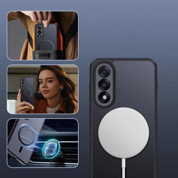 Θήκη για OnePlus Nord 5, για MagSafe, ERBORD Μatt Case, μαύρη