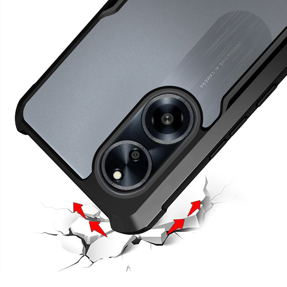 Θήκη για Oppo A98 5G, AntiDrop Hybrid, μαύρη
