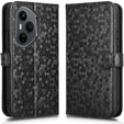 θήκη πτερύγιο για Honor 400 Pro 5G, Wallet Rhombus, μαύρη