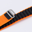 Λουράκι νάιλον για Apple Watch 1/2/3/4/5/6/7/8/SE/ULTRA 42/44/45/49mm, πορτοκαλί / μαύρη