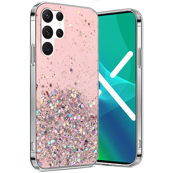 Θήκη για Samsung Galaxy S22 Ultra 5G, Glittery, ροζ