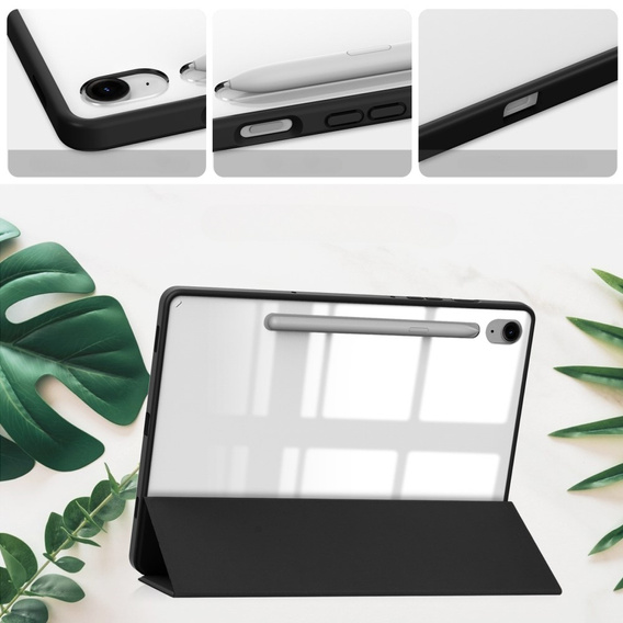 Θήκη για Samsung Galaxy Tab S10 FE+ Plus, Smartcase Hybrid, με χώρο για γραφίδα, μαύρη