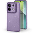 Θήκη για Xiaomi Redmi Note 13 Pro 5G, Glittery Powder, μωβ + 9H tempered glass