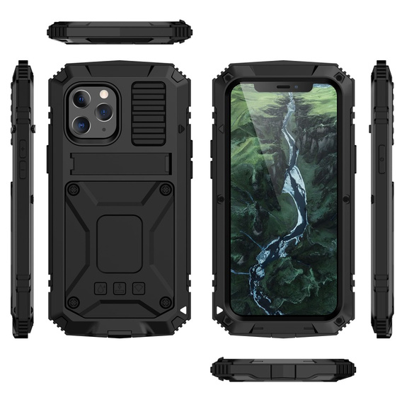 Θωρακισμένη θήκη για iPhone 12 / 12 Pro, R-JUST, μαύρη
