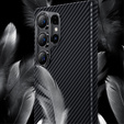 θήκη BENKS Kevlar για Samsung Galaxy S24 Ultra, για MagSafe, Carbon Fiber, μαύρη