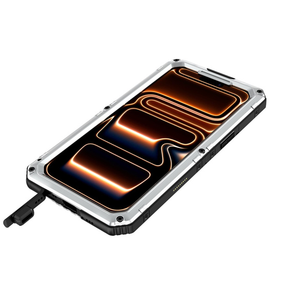 Αδιάβροχη θήκη IP68 για iPhone 17 Pro Max, ασημί