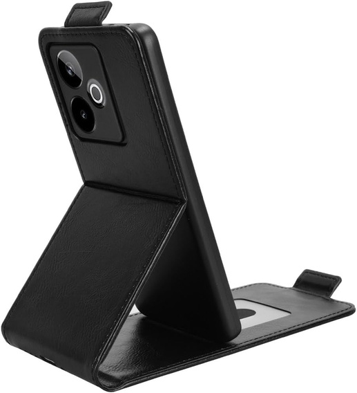 Θήκη με πτερύγιο για Realme GT 7 / 7T, Flip, μαύρη