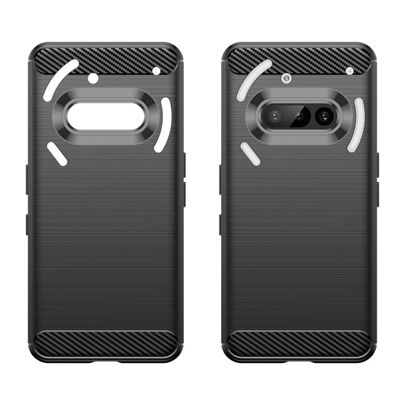Θήκη για Nothing Phone 3A, Carbon, μαύρη