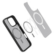 Θήκη MagSafe Spigen για iPhone 16 Pro, Ultra Hybrid, διαφανής / μαύρη + Μετριασμένο γυαλί 9H