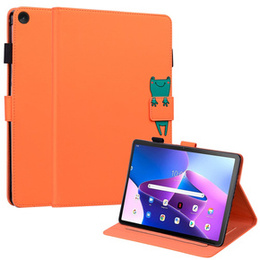 θήκη για Lenovo Tab M10 Plus 10.6 Gen 3, με πτερύγιο, animal, πορτοκαλί