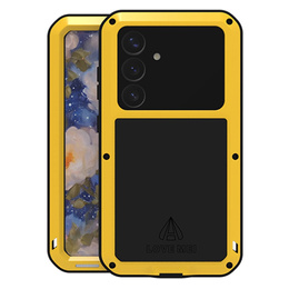 Love Mei Θήκη για Samsung Galaxy S25, armored with glass, κίτρινη