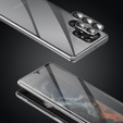 θήκη για το Samsung Galaxy S23 Ultra, Magnetic Dual Glass, ασημένια