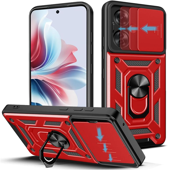 Θήκη για Oppo Reno 11F 5G, CamShield Slide, κόκκινη
