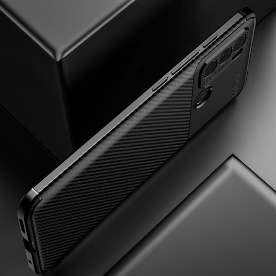 Θήκη για Motorola Moto G60, Carbon Gel, μαύρη