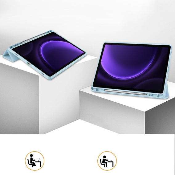 Θήκη για Samsung Galaxy Tab S10 Lite / S10 FE / S9 FE, Smartcase με χώρο για γραφίδα, μπλε