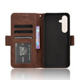 Θήκη με πτερύγιο για Samsung Galaxy S25 FE, Card Slot, καφέ