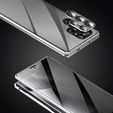Θήκη για Samsung Galaxy S24 Ultra, Privacy Dual Glass, ασημί