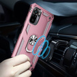 θωρακισμένη θήκη για Xiaomi Redmi Note 10/10S, Nox Case Ring, ροζ rose gold