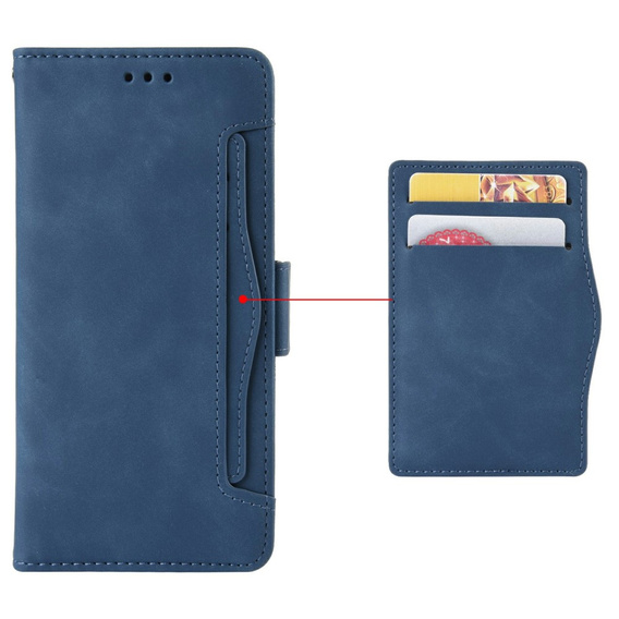 Θήκη με πτερύγιο για Vivo Y19s, Card Slot, σκούρο μπλε