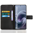 Θήκη με πτερύγιο για Motorola Moto G86 Power 5G, Crazy Horse Wallet, μαύρη
