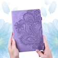 θήκη με πτερύγιο για Xiaomi Redmi Pad SE 11", flower, μωβ