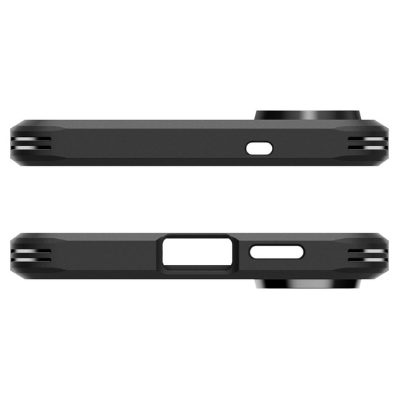 θήκη Spigen για Samsung Galaxy S25 Edge, Tough Armor Mag Mag MagSafe, μαύρη + μετριασμένο γυαλί 9H