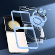Θήκη για Samsung Galaxy Z Flip7 FE / Z Flip6, Corners Dropproof, για MagSafe, διαφανής / μπλε