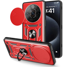 Θήκη CamShield Slide με προστατευτικό για την κάμερα και δακτύλιο για Nubia Focus Pro 5G, κόκκινη